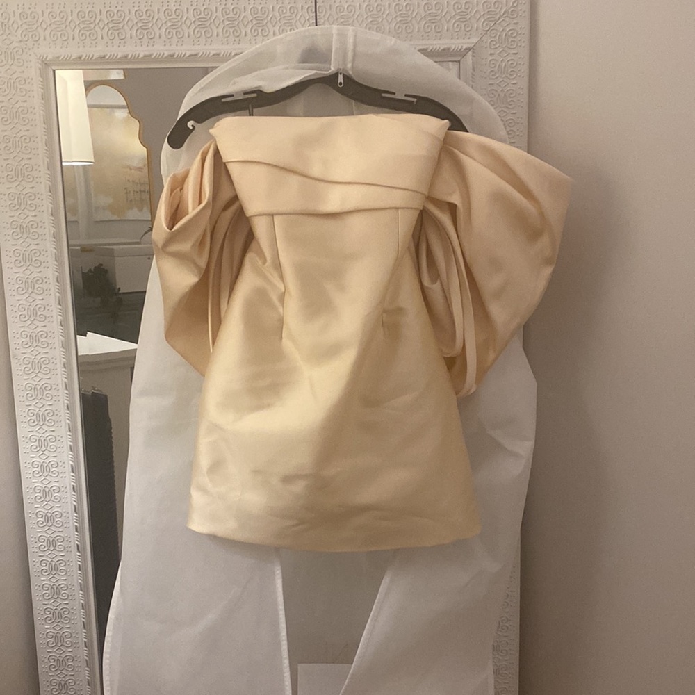 Solace London Elina Off-The-Shoulder Duchesse Satin Mini Dress - Picture 4 of 15